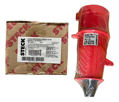 Kit Com 2: Plug N4276 32a 3p+t 380/440v Vermelho Steck Vermelho