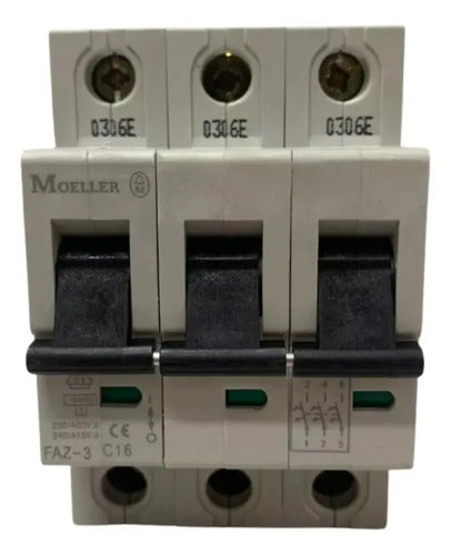 Disjuntor Tripolar 16a 10ka Faz-3-c16 Moeller