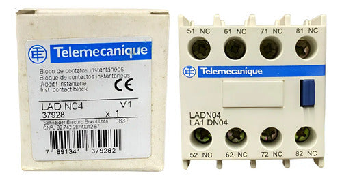 Bloco De Contato Auxiliar Frontal 4nf Ladn04 Telemecanique 690v