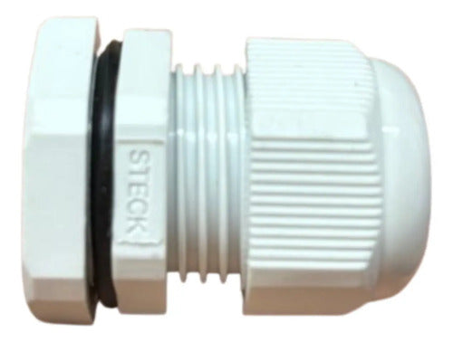 Kit Com 15 Peças: Prensa Cabo S803ci Cinza Pg16 Steck