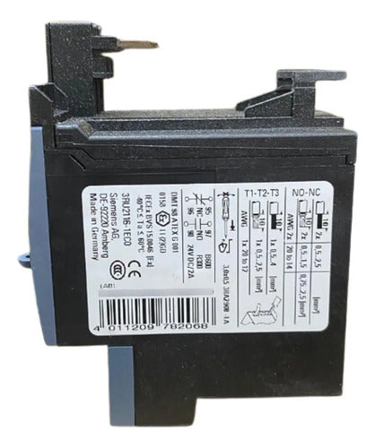 Relé De Sobrecarga Térmico 2,8-4a 3ru2116-1ec0 Siemens 690v