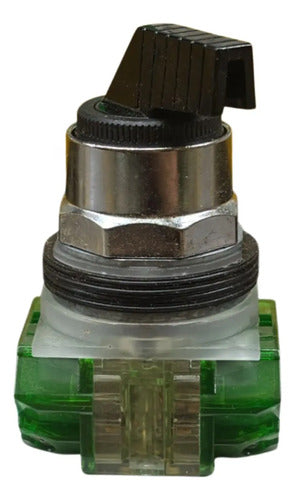 Comutador 30mm 2 Posições Metálico 9001ks34fbh7 Schneider Metálico/ Verde 2nf
