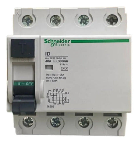 Interruptor Diferencial 4p 40a 300ma 415v 16256 Schneider