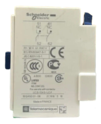 Kit Com 2: Bloco De Contato Auxiliar 2nf Ladn02 Schneider 690v