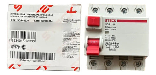 Interruptor Diferencial Sdr46330 4p 63a 30ma Steck
