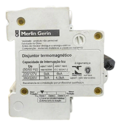 Disjuntor Termomagnetico 6a 2p K32a2c6 Schneider