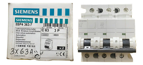 Disjuntor 3p 5sp4363-7 C63 Siemens