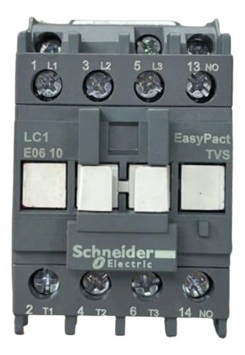 Contator Tripolar 6a 1na 220vca Lc1e0610m7 Schneider 220v