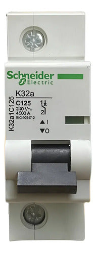 Disjuntor Termomagnetico 125a 1p K32a1c125 Schneider