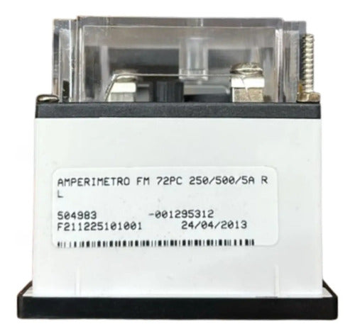 Amperímetro Fm72pc 72x72 250/500/5a Sem Travamento Ip54 Kron