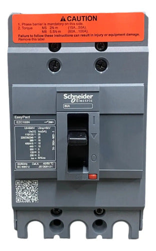 Disjuntor 80a 3p Ezc100n Ezc100n3080 Schneider