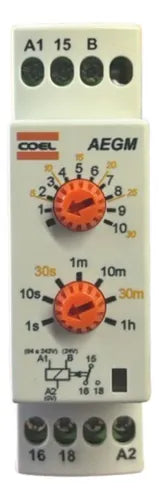 Relé Tempo Aegm 94 A 242vca/24vca/cc Multi Escala Coel 94 A 242vca/24vca/cc