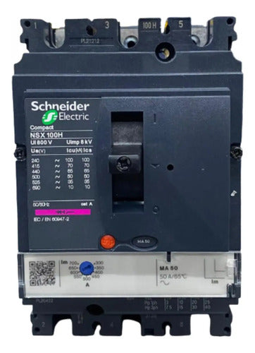 Disjuntor Compact 3p 50a Nsx100h- Ma50 Lv429761 Schneider