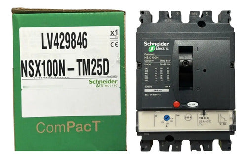 Disjuntor Tripolar 25a Nsx100n-tm25d Lv429846 Schneider