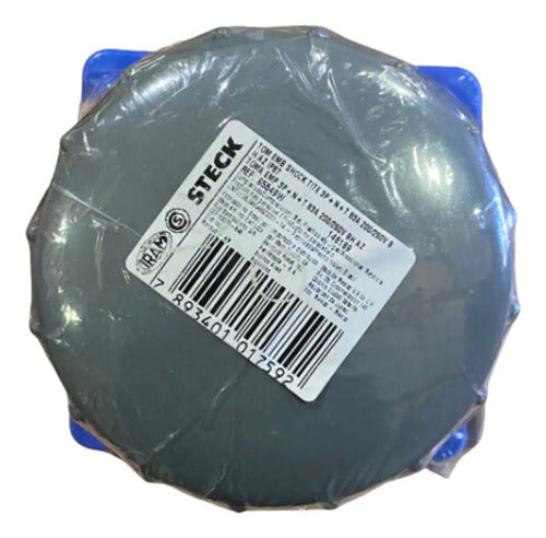 Tomada De Embutir 3p+n+t 63a 200/250v 9h S5549w Az Steck Azul