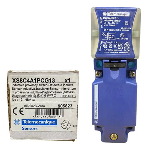 Sensor Indutivo 12...48 Vcc Pnp Xs8c4a1pcg13 Telemecanique