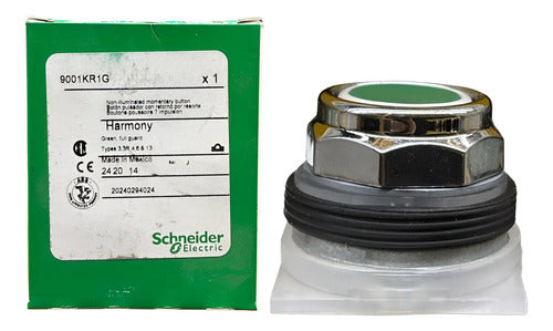 Cabecote Para Botao 30mm Metalico 9001kr1g Verde Schneider Verde -