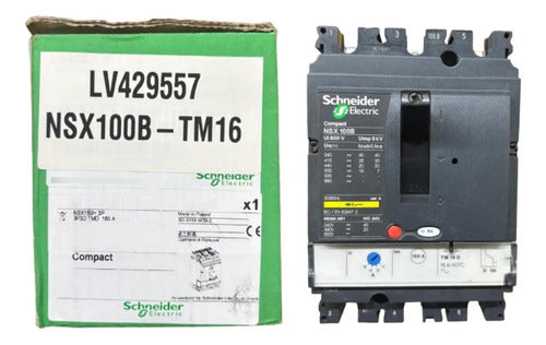 Disjuntor Tripolar 16a Nsx100b Tm16d Lv429557 Schneider