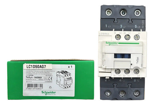 Contator Tripolar Tesys Deca Lc1d50ag7 120v Schneider 120v