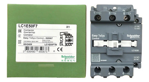 Contator 3p 50a 1na+1nf Bobina 110vca Lc1e50f7 Schneider 110vca