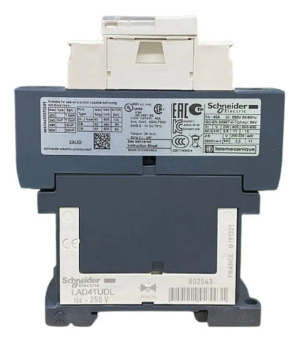 Contator Tesys 3p 25a Ac-3 250vcc 1na+1nf Lc1d25ud Schneider 220v