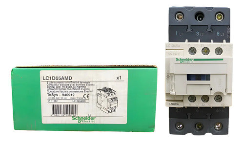 Contator Tesys D Everlink 3p 220v 65a Lc1d65amd Schneider 220v