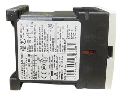 Contator 3rt1016-1af01 09a 1na 110v 4kw Ac-3 50/60hz Siemens 110vca