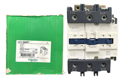 Contator Tripolar 80a 1na+1nf 110vca Lc1d80f7 Schneider 120v
