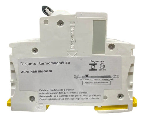 Disjuntor Acti9 Ic60h 3p Curva B 63a 440v A9f83363 Schneider