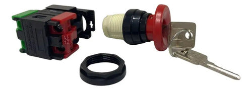 Botão 2a-702y.11r 22mm 1naf Vermelho Eaton Vermelho -