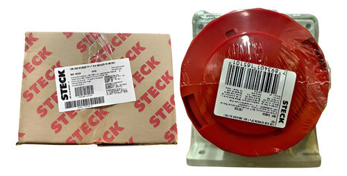 Tomada N4506 63a 3p+t 380/440v Vm Steck Vermelho