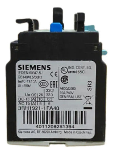 Bloco De Contato Auxiliar 4na 3rh1921-1fa40 Siemens -