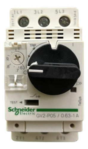 Disjuntor Motor 0,63-1a Manopla Rotativa Gv2p05 Schneider 690v 50-60 Hz
