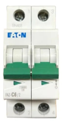 Disjuntor Bipolar Faz-c6/2-sa 6a Eaton
