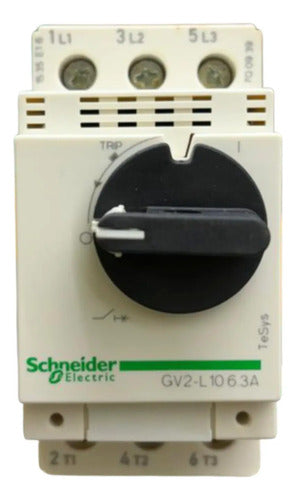 Disjuntor Magnetico 6,3a Manopla Rotativa Gv2l10 Schneider