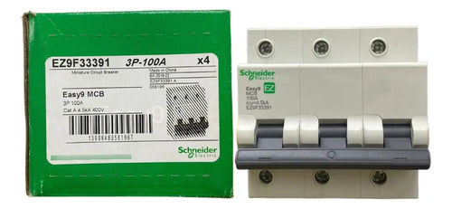 Disjuntor 3p 91a 100a 4,5ka 230/400vca Ez9f33391 Schneider