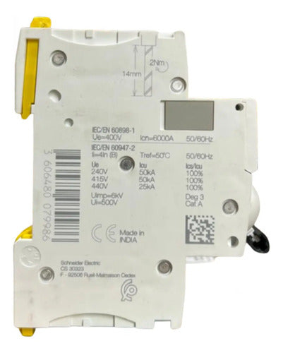 Disjuntor Acti9 Ic60n 2p Curva B 2a 440v A9f73202 Schneider