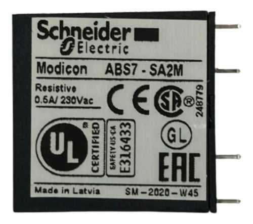 Relé Plug-in De Saída 10mm 24-240vca 0,5a Abs7sa2m Schneider 24...240 V Ca