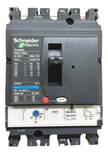 Disjuntor Tripolar 25a Nsx100l-tm25d Schneider