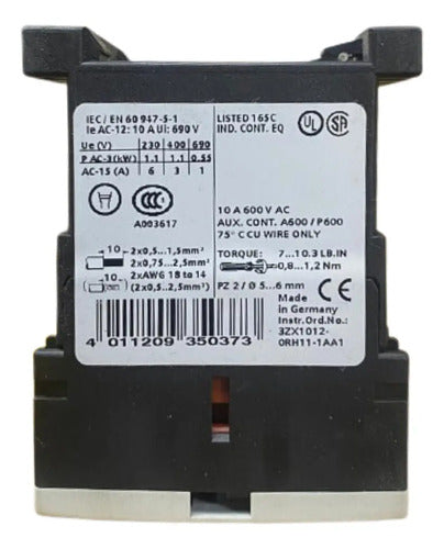 Contator Auxiliar 3rh1131-1bw40 230v 6a Siemens 220v