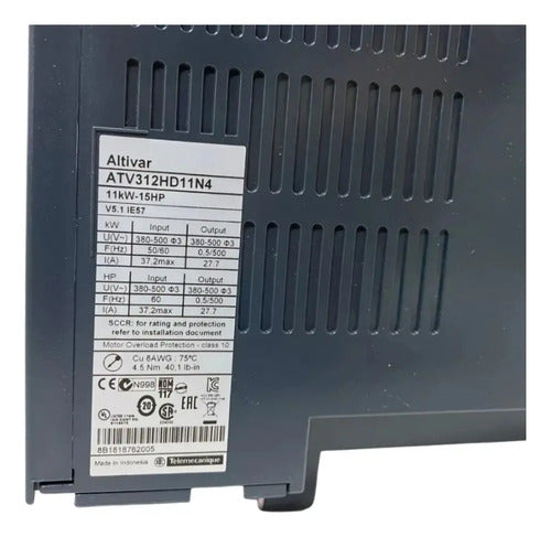 Inversor Frequencia 27,7a 11kw 15cv Atv312hd11n4 Schneider 380-480 V