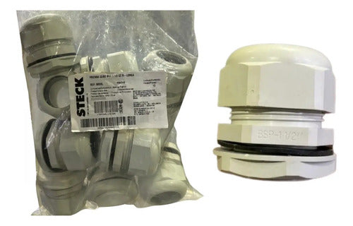 Kit Com 3: Prensa Cabo 1.1/2'' S856l Cinza Bsp1 1/2 Steck