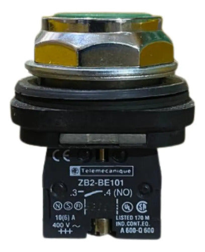 Botão Impulso 1na+1nf 30mm Xb3ba312 Verde Telemecanique Verde -