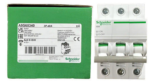 Interruptor Seccionador Isw 3p 40a 415vca A9s65340 Schneider