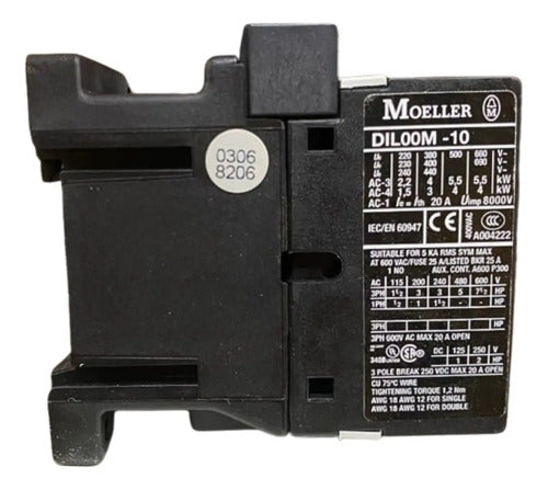 Contator Tripolar Dil00m-10 220v 60hz Moeller