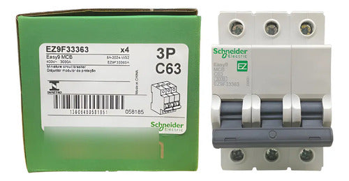 Disjuntor Tripolar 63a 3ka 400vca Ez9f33363 Schneider