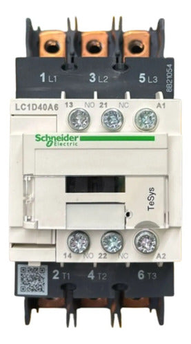 Contator 3p 40a 1na+1nf Olhal 220vca Lc1d40a6m7 Schneider 220v