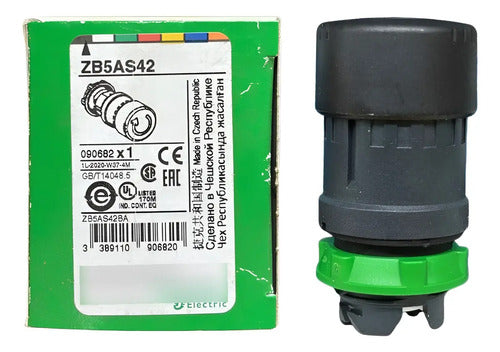 Cabeçote Para Botão 22mm Zb5as42 Preto Schneider Preto -