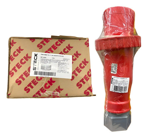Plug 3p+t 125a 380/440v Vermelho 6h Ip67 A4676 Steck 440