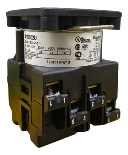 Bloco Comutador Base Inv C Pos Diam 2polos K1d002u Schneider Preto -